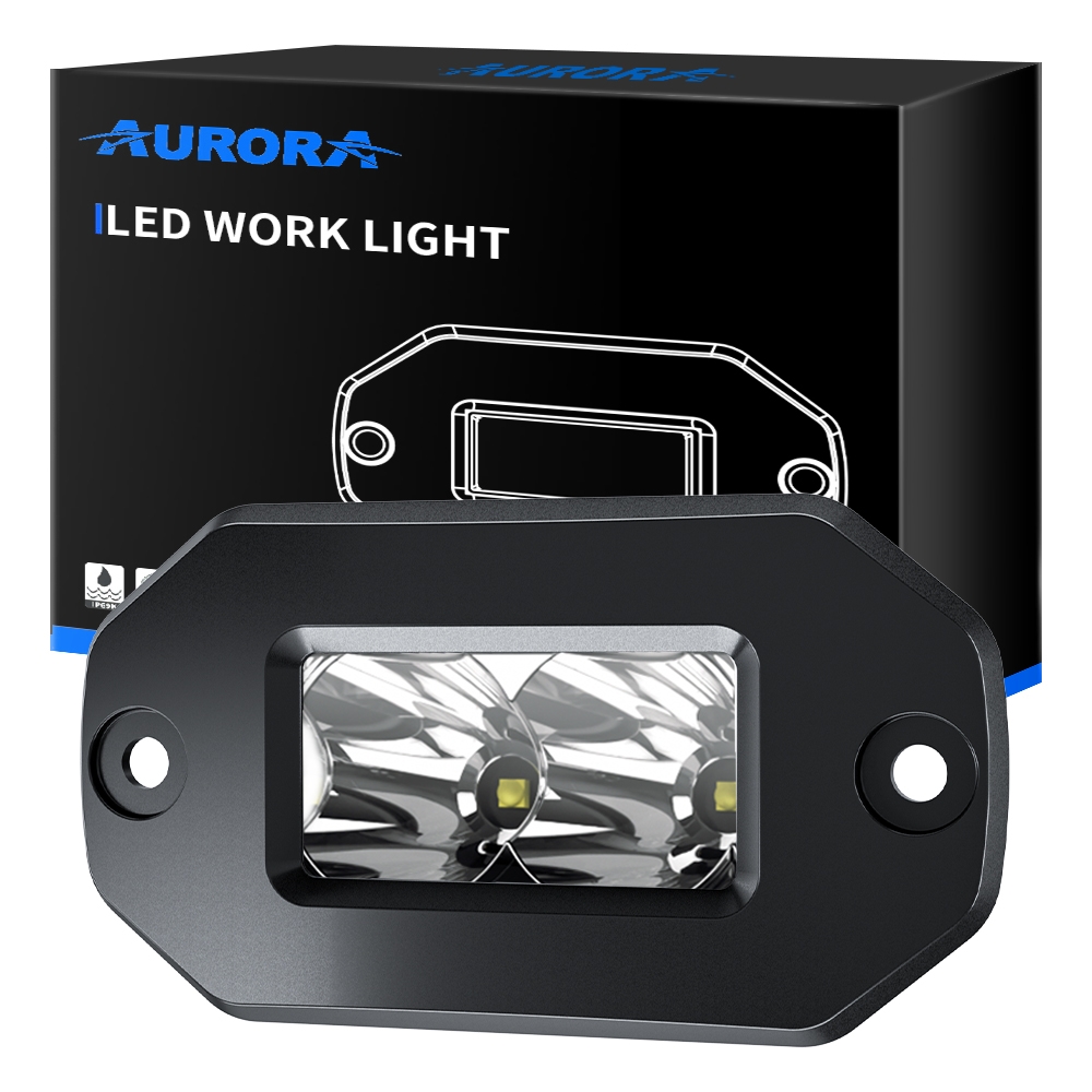 Светодиодные фары дальнего света AURORA 76x38 мм 20W (комплект 2 шт)
