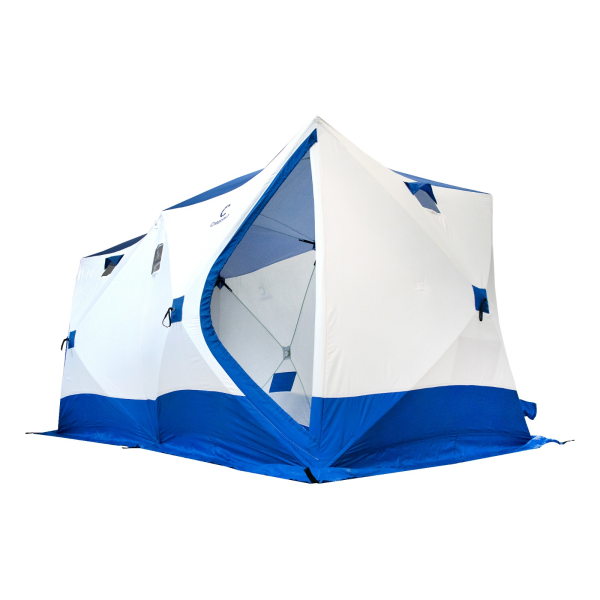 3 Палатка зимняя куб СЛЕДОПЫТ, 3,8х1,9 м, 2-комнатная, 3 слоя , синий/белый 3 Палатка зимняя куб СЛЕДОПЫТ, 3,8х1,9 м, 2-комнатная, 3 слоя , синий/белый