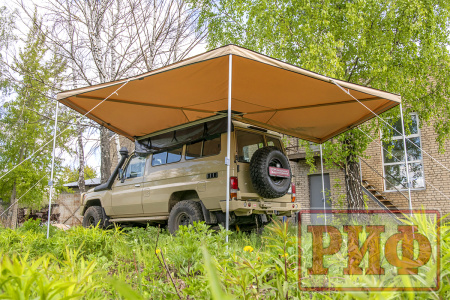 Маркиза автомобильная РИФ веерная 2,5х2,5 м (левая) Маркиза автомобильная РИФ веерная 2,5х2,5 м (левая)