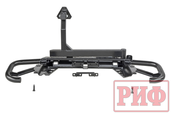 Бампер РИФ силовой задний Toyota Land Cruiser Prado 120 c квадратом под фаркоп и калиткой Бампер РИФ силовой задний Toyota Land Cruiser Prado 120 c квадратом под фаркоп и калиткой