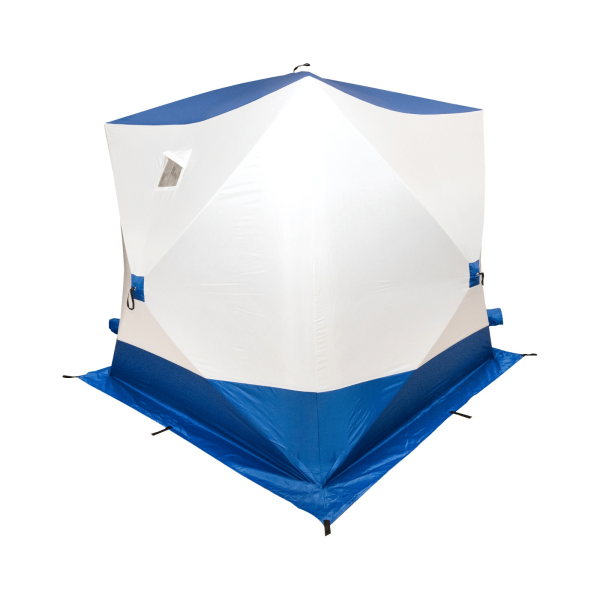 2 Палатка зимняя куб СЛЕДОПЫТ, 2,15х2,15 м, 3 слоя, синий/белый 2 Палатка зимняя куб СЛЕДОПЫТ, 2,15х2,15 м, 3 слоя, синий/белый