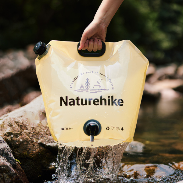 Канистра Naturehike Ling Wo для воды, 10 л., мягкая, желтая