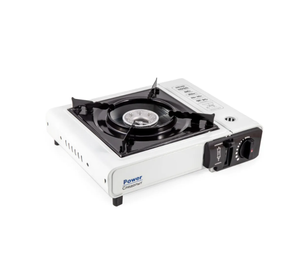 Плита газовая портативная "СЛЕДОПЫТ - PoweR" (с переходником), нержавеющая сталь