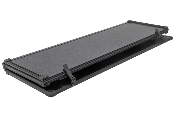 Крышка кузова РИФ для JAC T9, трёхсекционная 1580х1660/1640 мм, алюминиевая, черная