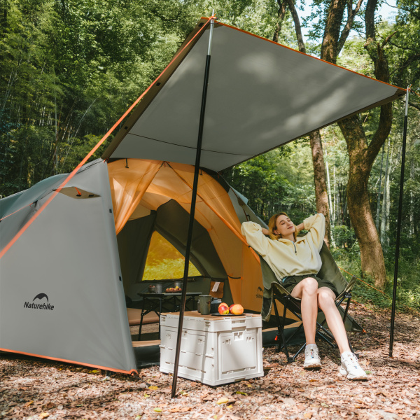 Палатка Naturehike KOTA 8, 8-местная, алюминиевый каркас, темно-зеленая