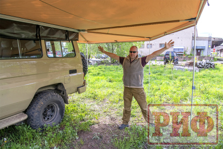 Маркиза автомобильная РИФ веерная 2,5х2,5 м (левая) Маркиза автомобильная РИФ веерная 2,5х2,5 м (левая)