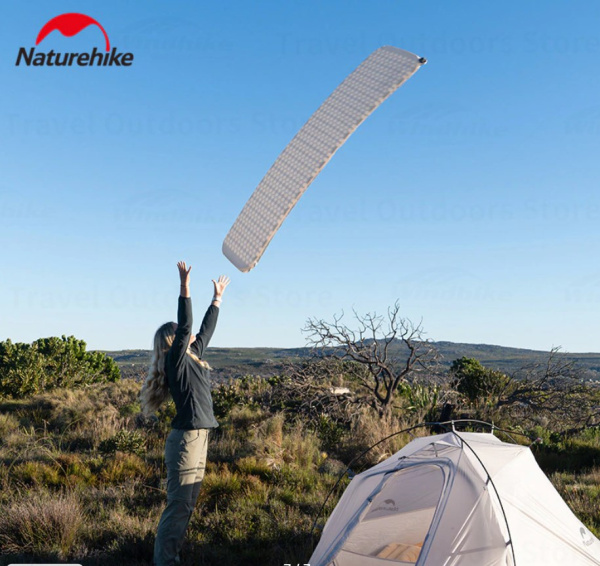 4.Коврик самонадувающийся Naturehike, 185x55x3.5 см, светло-серый 4.Коврик самонадувающийся Naturehike, 185x55x3.5 см, светло-серый