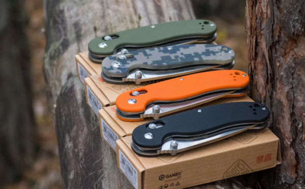Нож складной GANZO, длина клинка 89 мм, сталь 440С, камуфляж