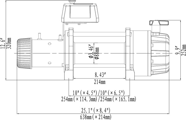 Лебёдка электрическая 12V Runva 20000 lbs синтетический трос (влагозащищенная) Лебёдка электрическая 12V Runva 20000 lbs синтетический трос (влагозащищенная)