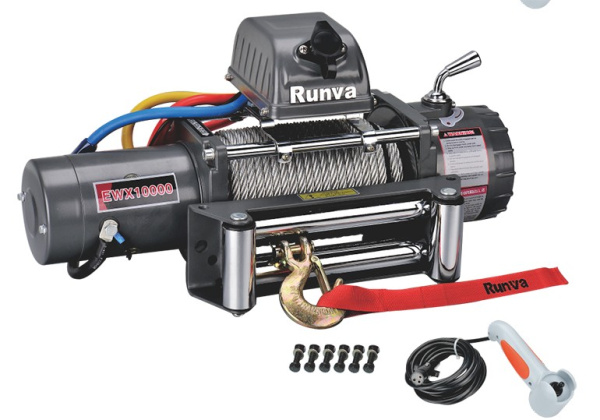 Лебёдка электрическая 12V Runva 10000 lbs 4500 кг Лебёдка электрическая 12V Runva 10000 lbs 4500 кг