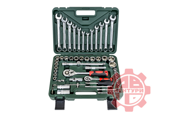 Набор инструментов 61 предмет (зеленый кейс)