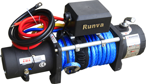 Лебёдка автомобильная электрическая 12V Runva EWX10000SR 4500 кг (синтетический трос)