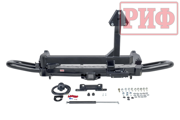 Бампер РИФ силовой задний Toyota Land Cruiser Prado 150 c квадратом под фаркоп и калиткой Бампер РИФ силовой задний Toyota Land Cruiser Prado 150 c квадратом под фаркоп и калиткой