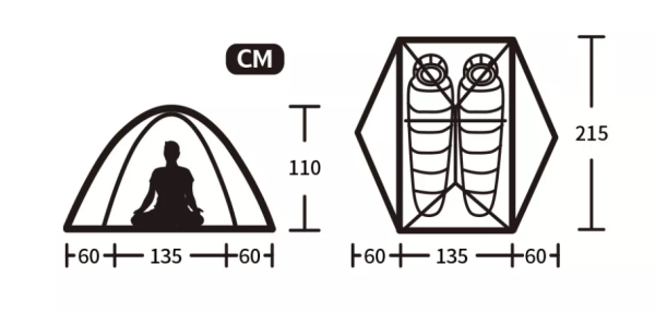 Палатка Naturehike Star-River Si 2-местная, алюминиевый каркас, сверхлегкая, зеленая
