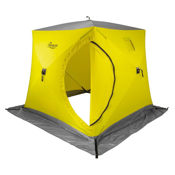 1 Палатка зимняя PREMIER утепл. Куб ЛОНГ-2 желтый/серый 1 Палатка зимняя PREMIER утепл. Куб ЛОНГ-2 желтый/серый