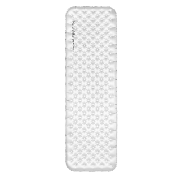 Коврик надувной Naturehike 196х64х10 см, серебристый карбон