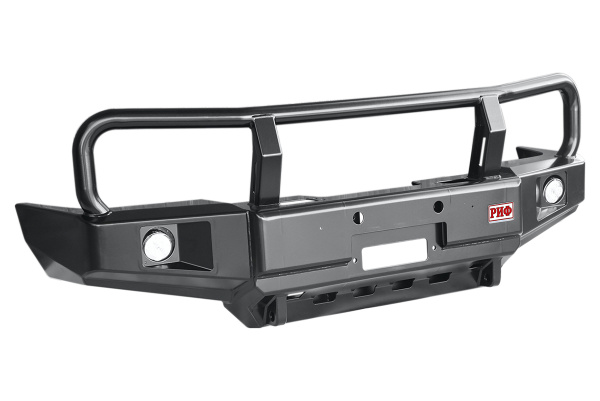 Бампер РИФ передний Toyota Hilux 1983-1997 с доп. фарами и защитной дугой Бампер РИФ передний Toyota Hilux 1983-1997 с доп. фарами и защитной дугой
