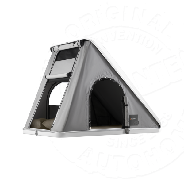 Палатка на крышу автомобиля AUTOHOME COLUMBUS VARIANT MEDIUM GRAY X-LONG, тент серый, лестница 215мм Палатка на крышу автомобиля AUTOHOME COLUMBUS VARIANT MEDIUM GRAY X-LONG, тент серый, лестница 215мм