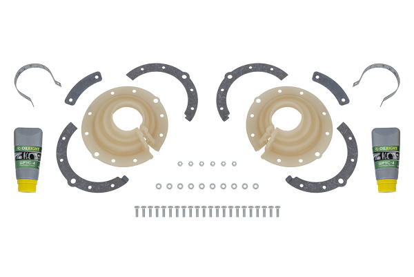 Пыльник поворотного кулака нов.обр. УАЗ с мостами Тимкен, Спайсер, Гибридный (2 шт.) прозрачный Пыльник поворотного кулака нов.обр. УАЗ с мостами Тимкен, Спайсер, Гибридный (2 шт.) прозрачный