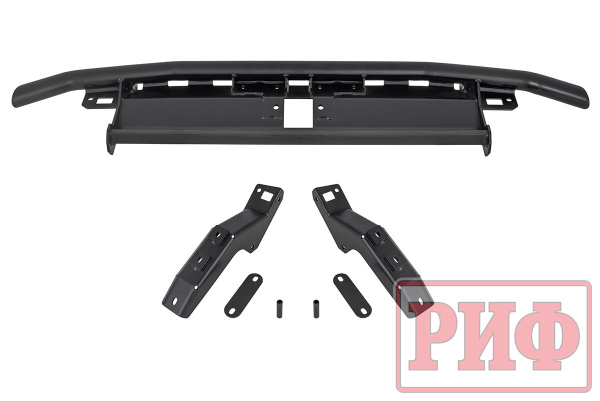 Бампер РИФ силовой задний/защита штатного бампера Lada Niva Travel с возможностью установки фаркопа