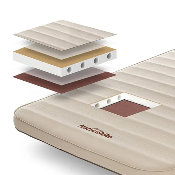 1 Коврик надувной Naturehike C10, двойной 200х132х10 cм, бежевый 1 Коврик надувной Naturehike C10, двойной 200х132х10 cм, бежевый