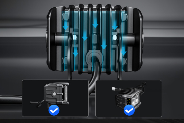 Фары рабочего света AURORA 102x76 мм 40W LED