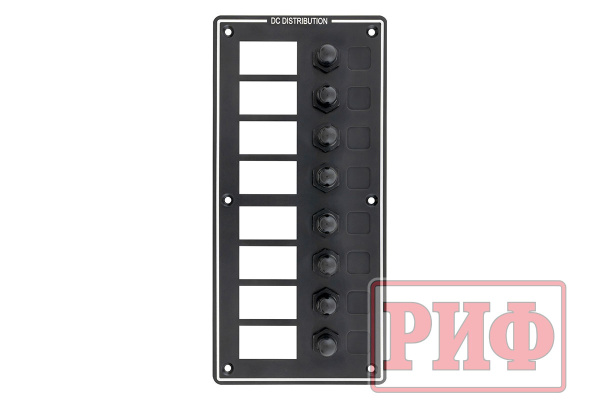Панель монтажная для 8 переключателей с индикацией Панель монтажная для 8 переключателей с индикацией