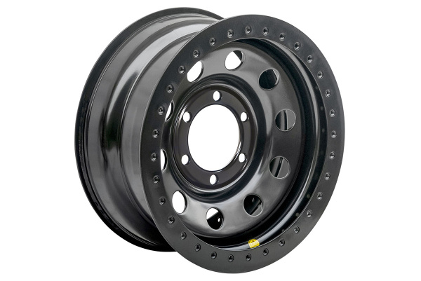 Диск усиленный стальной черный 6x139,7 8xR16 d110 ET-19 с бедлоком (оранжевый)