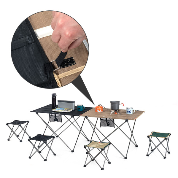 Стол туристический Naturehike алюминиевый, 75х50х52 см, складной, черный