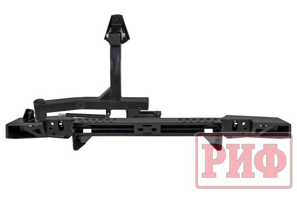 Бампер РИФ силовой задний УАЗ Хантер с фонарями, калиткой, возможностью установки фаркопа, лифт 65 мм