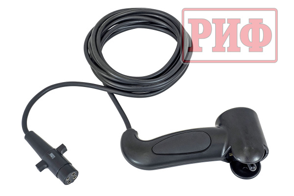 Лебёдка переносная РИФ 9.5XSR c облегчённой площадкой и проводами (в сборе) корот. бараб, синт. трос