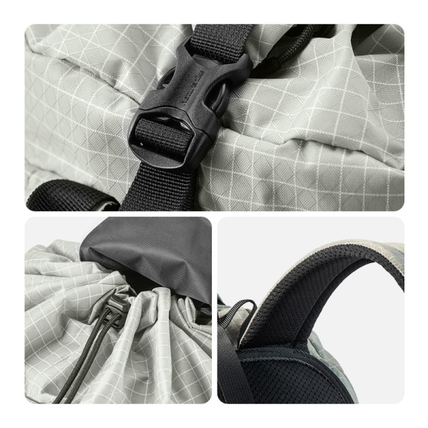 2 Рюкзак туристический Naturehike ZT14 20L, серо-белый