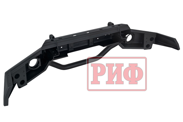 Бампер РИФ силовой передний для ГАЗ Соболь NN под штатные фары, с центральной защитной дугой