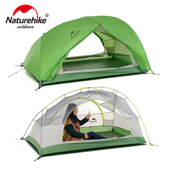 Палатка Naturehike Star-River Si 2-местная, алюминиевый каркас, сверхлегкая, зеленая