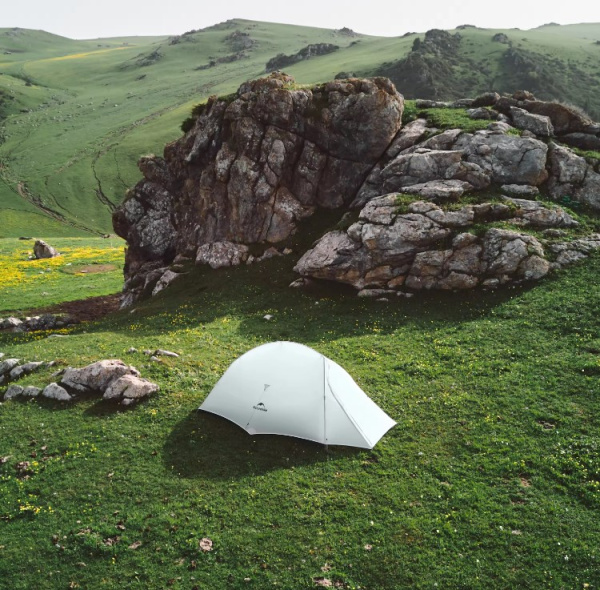Палатка Naturehike Cloud Up UL Si 1-местная, алюминиевый каркас, серая