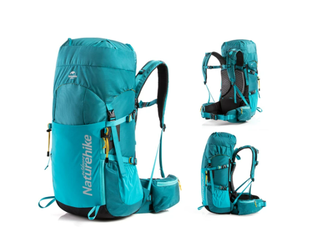 1 Рюкзак туристический Naturehike 45L, голубой 1 Рюкзак туристический Naturehike 45L, голубой