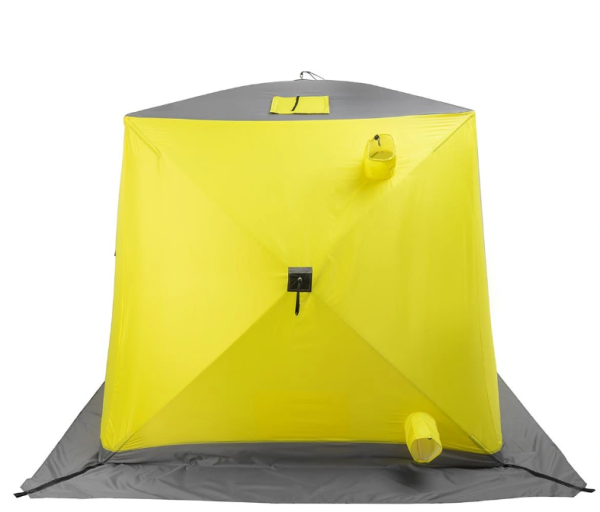 3 Палатка зимняя PREMIER утепл. Куб ЛОНГ-2 желтый/серый 3 Палатка зимняя PREMIER утепл. Куб ЛОНГ-2 желтый/серый