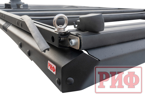 Багажник экспедиционный (платформа) алюминиевый РИФ 1250x2080 мм для Toyota Land Cruiser 80 (с крепежом)