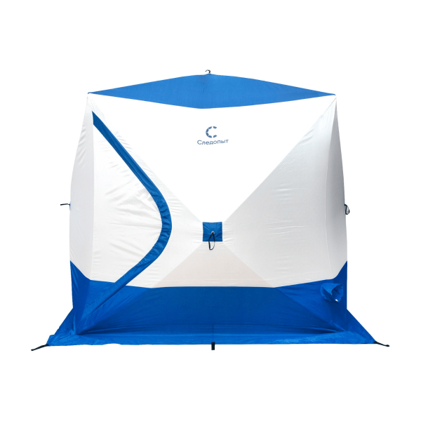 1 Палатка зимняя куб СЛЕДОПЫТ, 2,15х2,15 м, 3 слоя, синий/белый 1 Палатка зимняя куб СЛЕДОПЫТ, 2,15х2,15 м, 3 слоя, синий/белый