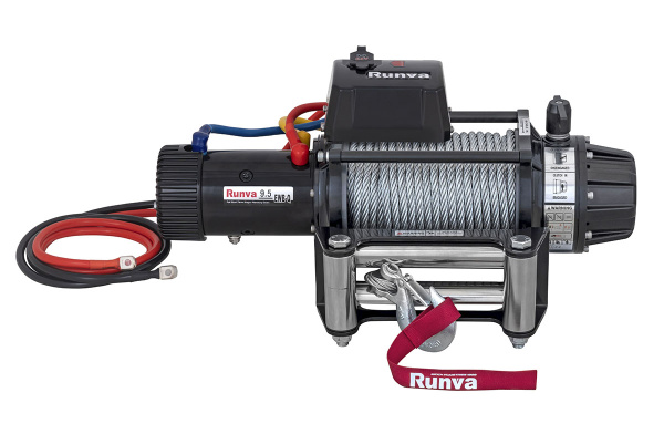 Лебёдка электрическая 24V Runva 9500 lbs 4350 кг влагозащищенная, стальной трос Лебёдка электрическая 24V Runva 9500 lbs 4350 кг влагозащищенная, стальной трос