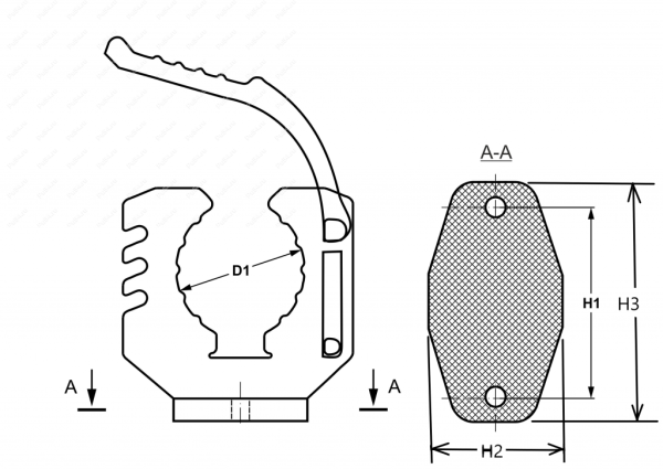 Крепеж универсальный (70-90 мм), продольный Крепеж универсальный (70-90 мм), продольный