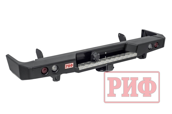 Бампер РИФ силовой задний Toyota Land Cruiser 78 2007+ с квадратом под фаркоп и фонарями стандарт Бампер РИФ силовой задний Toyota Land Cruiser 78 2007+ с квадратом под фаркоп и фонарями стандарт