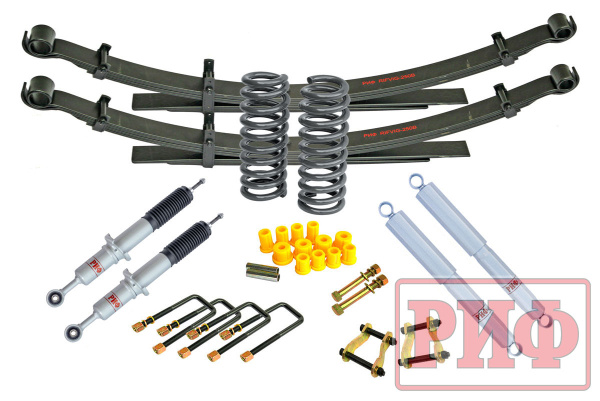 Лифт-комплект РИФ газовый Toyota Hilux 2005-2014, Sollers ST6, Jac T6 лифт 45 мм средний