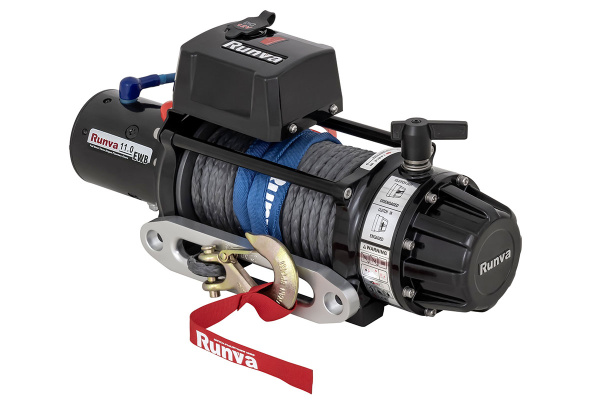 Лебёдка электрическая 12V Runva 11000 lbs 5000 кг (влагозащищенная) синтетический трос Лебёдка электрическая 12V Runva 11000 lbs 5000 кг (влагозащищенная) синтетический трос