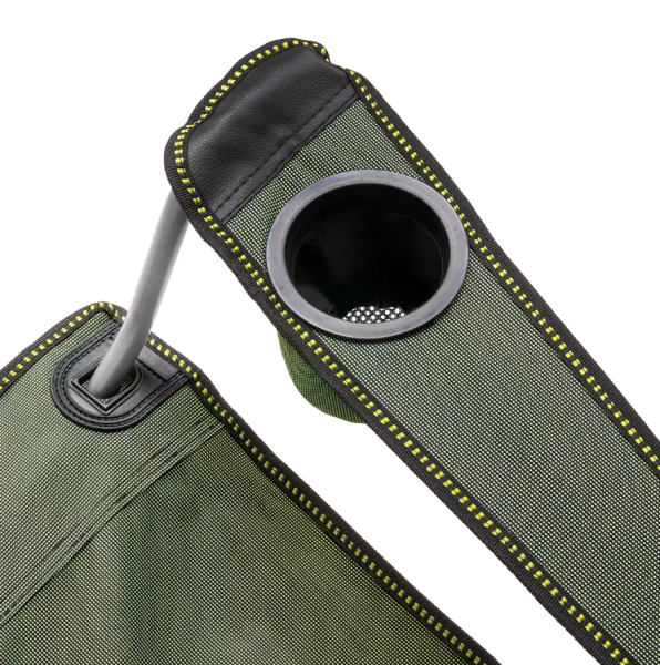 Кресло PREMIER складное с откид.спинкой, твердые тканевые подлокотники (зеленый), нагрузка 80 кг