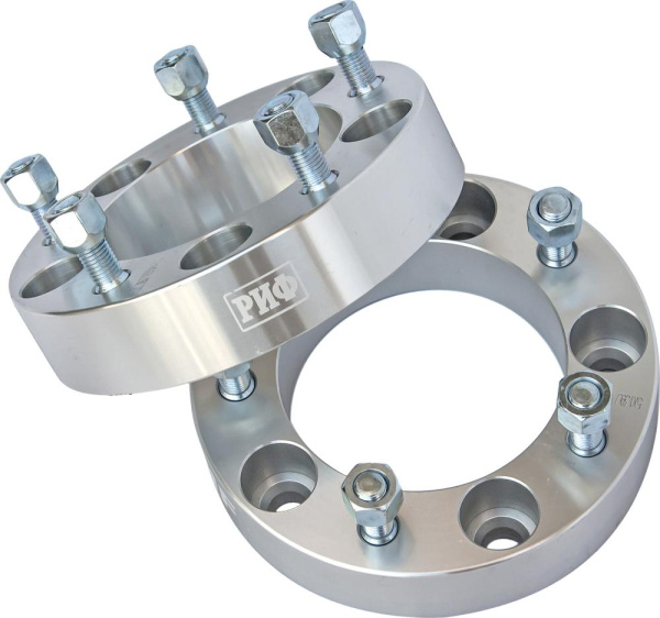 Проставки колесные РИФ 5x139.7, центр. отв. 108 мм, толщ. 38 мм, 12x1.5 (2 шт.) Проставки колесные РИФ 5x139.7, центр. отв. 108 мм, толщ. 38 мм, 12x1.5 (2 шт.)