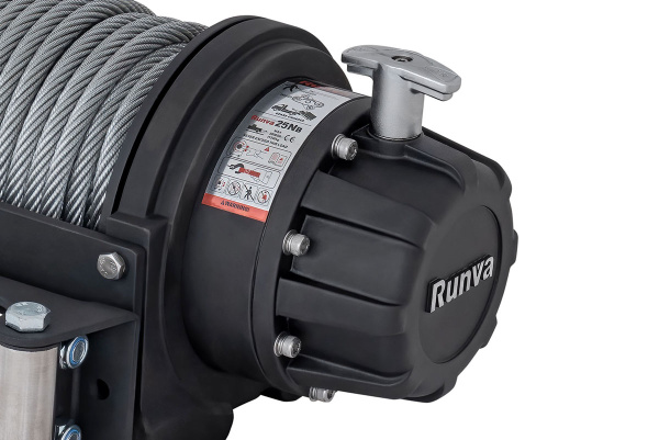 Лебёдка электрическая 12V Runva 25000 lbs влагозащищенная, стальной трос Лебёдка электрическая 12V Runva 25000 lbs влагозащищенная, стальной трос