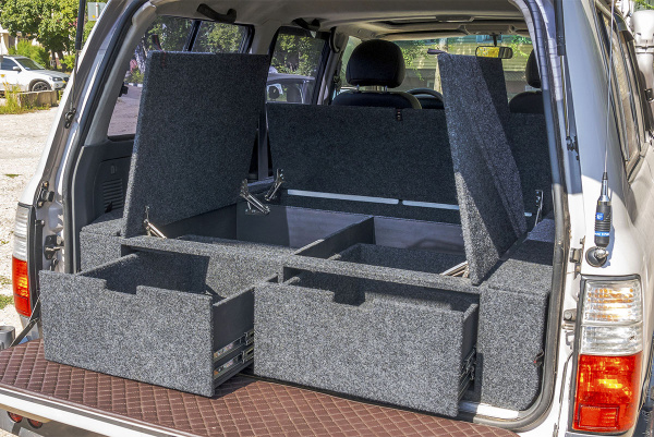 Органайзер для Toyota Land Cruiser 80 (2 выдв.ящика+спальник) Органайзер для Toyota Land Cruiser 80 (2 выдв.ящика+спальник)