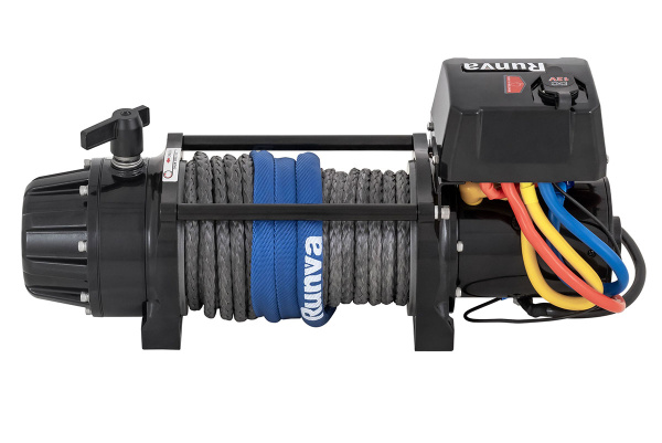 Лебёдка электрическая 12V Runva 9500 lbs 4350 кг влагозащищенная, синтетический трос Лебёдка электрическая 12V Runva 9500 lbs 4350 кг влагозащищенная, синтетический трос