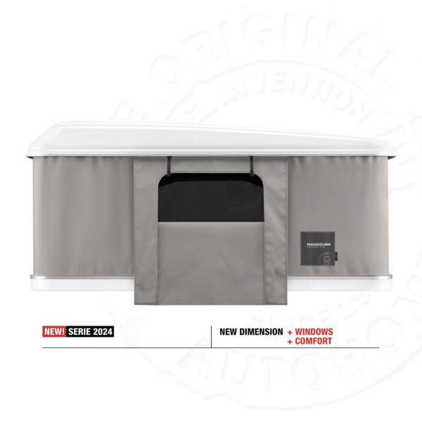 Палатка на крышу автомобиля AUTOHOME MAGGIOLINA AIRLANDER PLUS LARGE, серый тент, лестница 215 мм